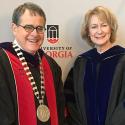 Dr. Morris with President Morehead