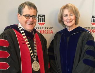 Dr. Morris with President Morehead