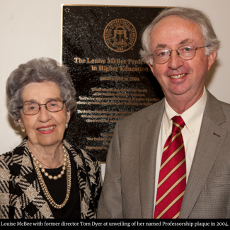 McBee Professorship plaque