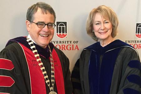 Dr. Morris with President Morehead