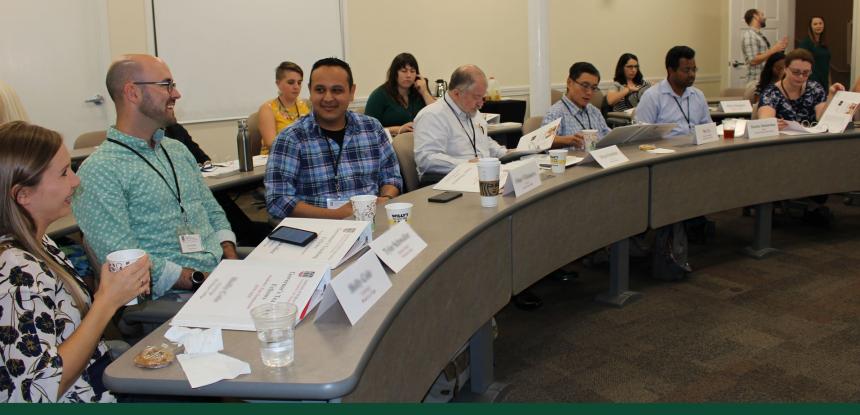 Fellows about to begin class at UGA's Institute of Higher Education.